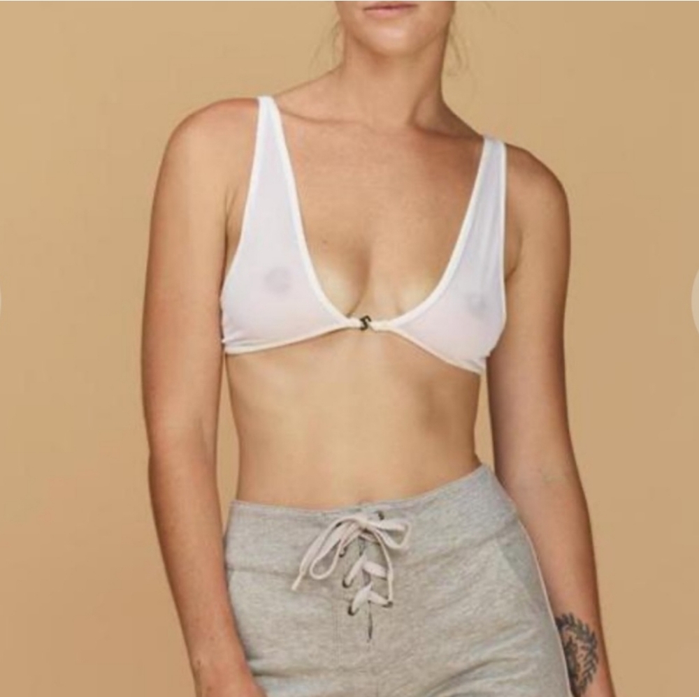 Acacia Bosa Mesh Bralette in Ivory